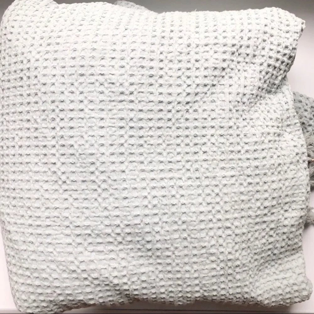 Anthropologie Arienne Textured Tassel Duvet Cover